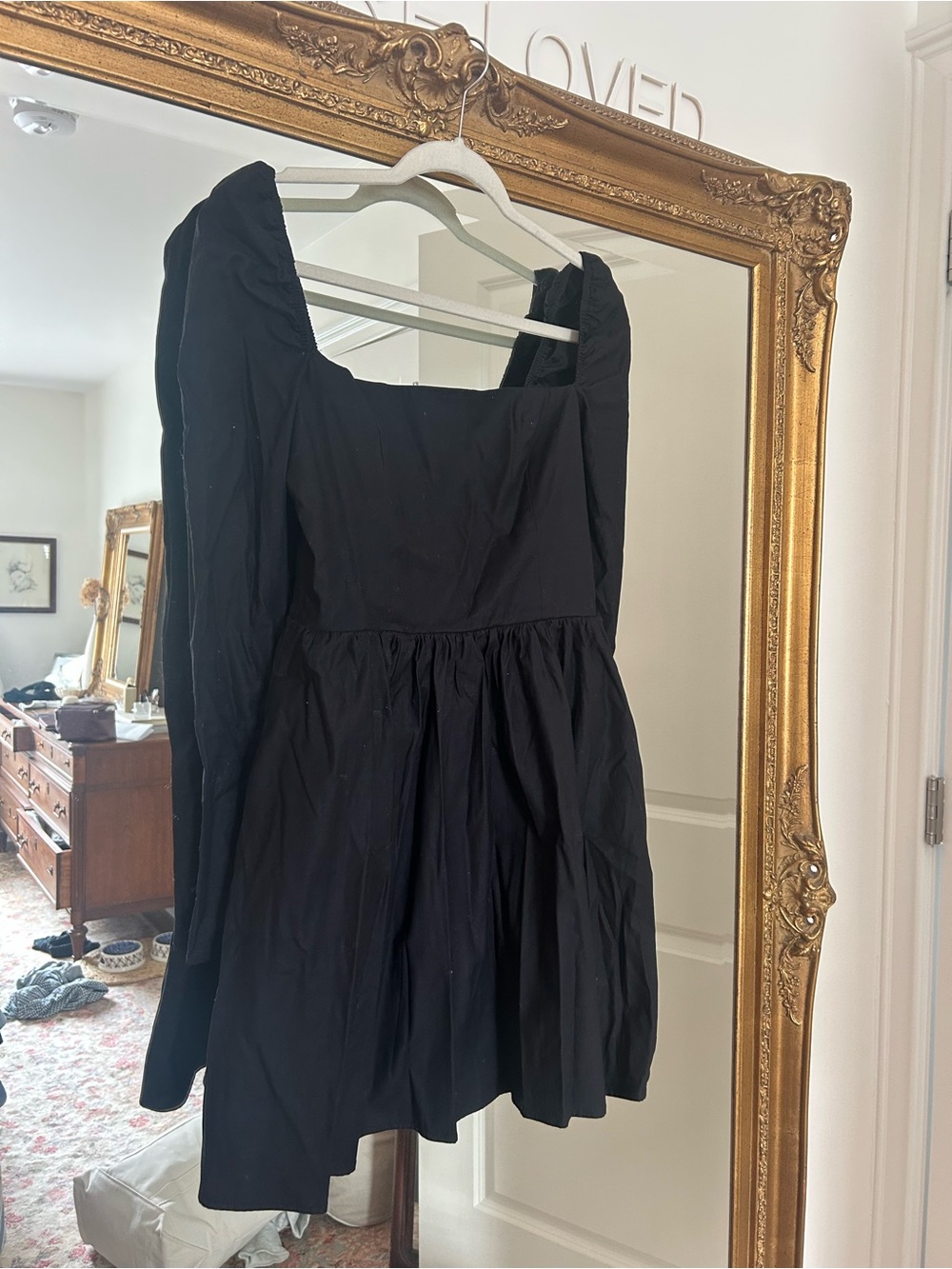Reformation organic cotton black dress